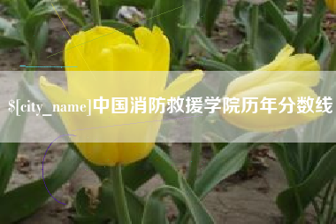 玉田中国消防救援学院历年分数线
