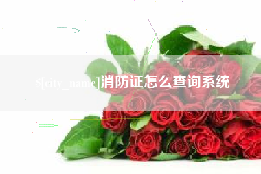 玉田消防证怎么查询系统