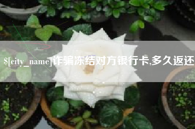 玉田诈骗冻结对方银行卡,多久返还