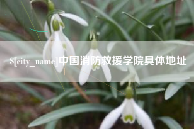 玉田中国消防救援学院具体地址