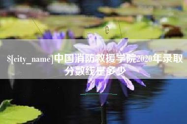 玉田中国消防救援学院2020年录取分数线是多少