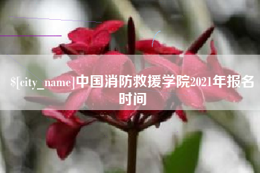 玉田中国消防救援学院2021年报名时间