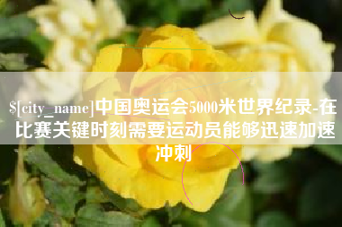 玉田中国奥运会5000米世界纪录-在比赛关键时刻需要运动员能够迅速加速冲刺