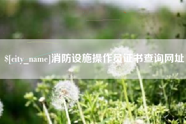 玉田消防设施操作员证书查询网址