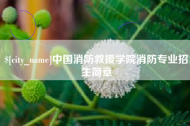 玉田中国消防救援学院消防专业招生简章