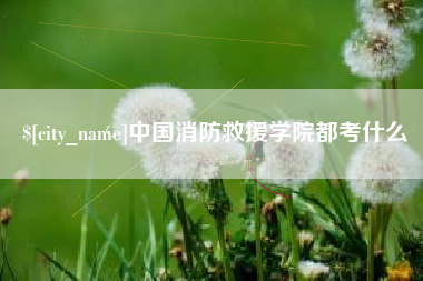 玉田中国消防救援学院都考什么