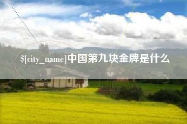 玉田中国第九块金牌是什么