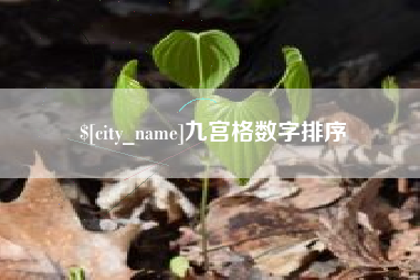 玉田九宫格数字排序