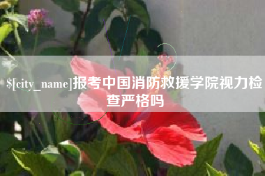 玉田报考中国消防救援学院视力检查严格吗