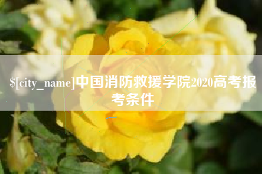 玉田中国消防救援学院2020高考报考条件