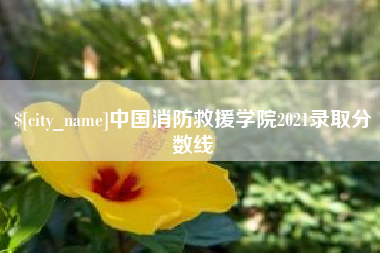 玉田中国消防救援学院2021录取分数线