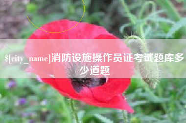 玉田消防设施操作员证考试题库多少道题